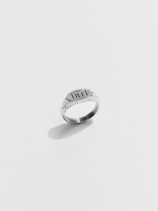 INRI Signet Ring Recycled 925 Sterling Silver – Casa Deus