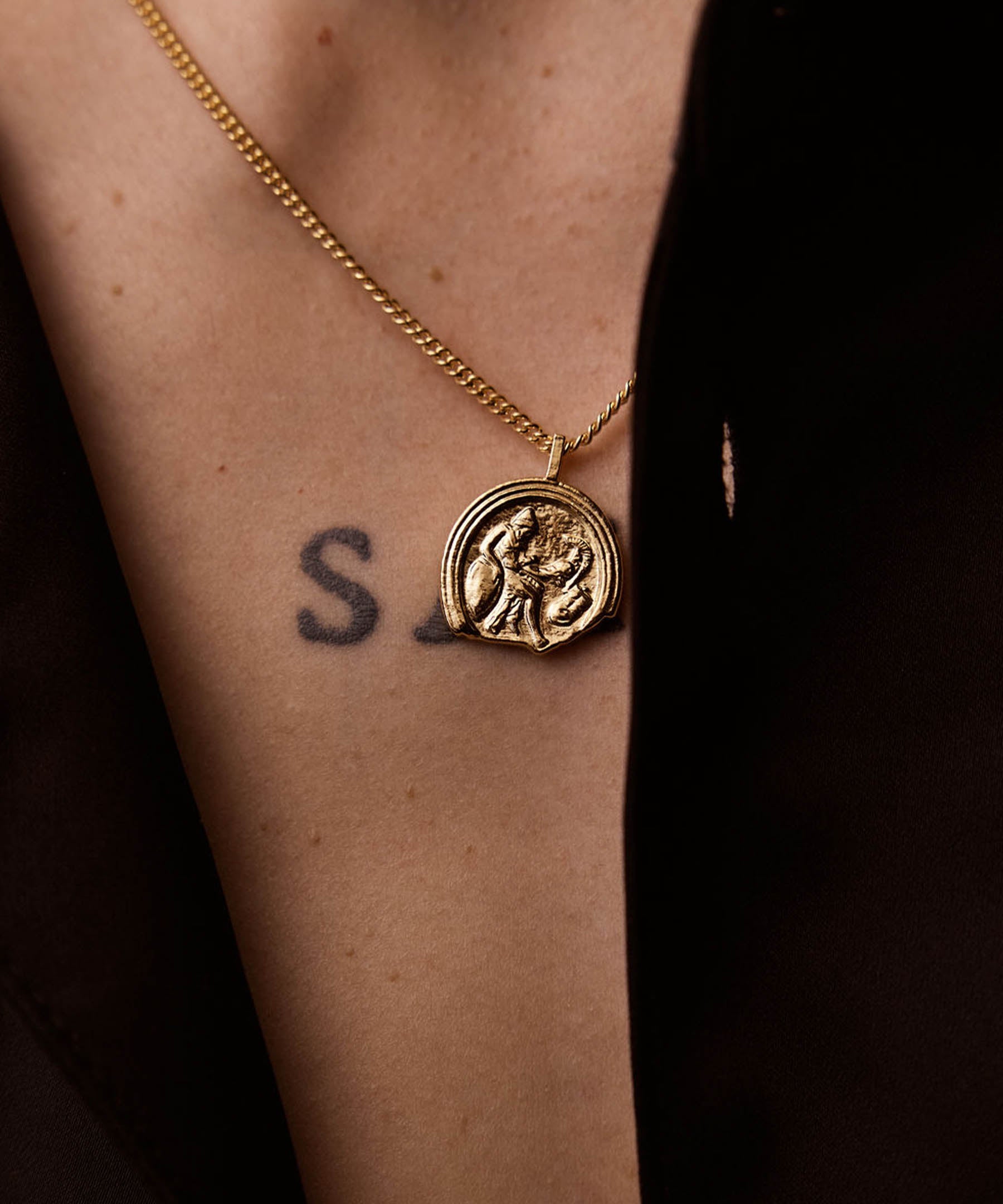 Achilles Remains Pendant Necklace | Gold Vermeil