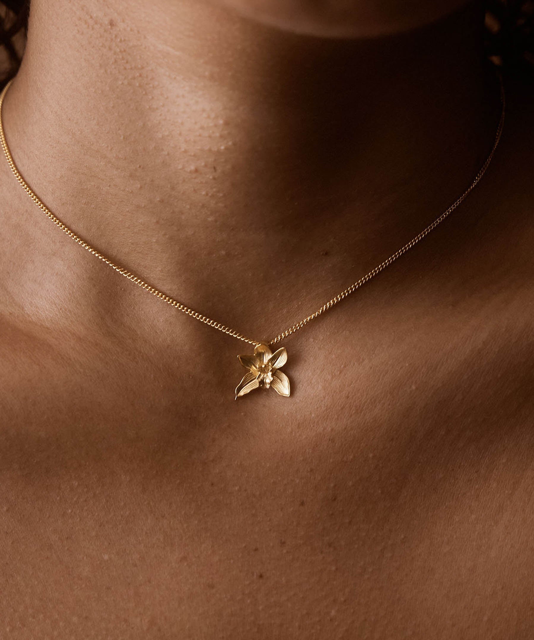 Orchidea Pendant Necklace | Gold Vermeil