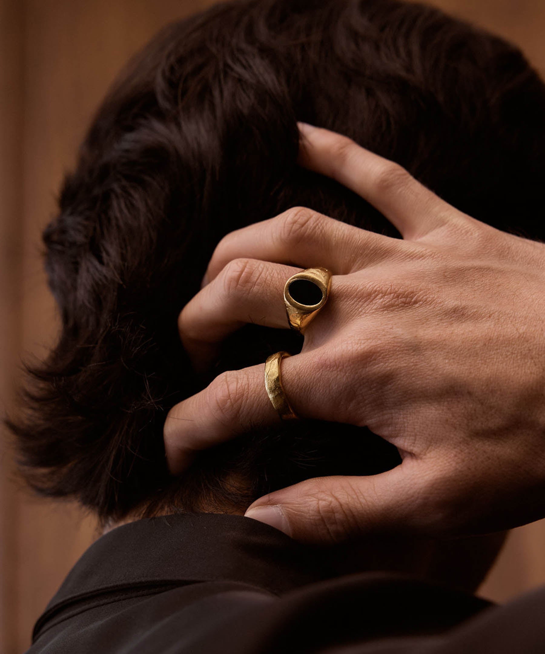 Polyphemus Onyx Ring | Gold Vermeil